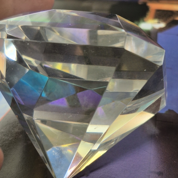 OC by Oleg Cassini Crystal Pyramid with Blue and Yellow Accents - Picture 8 of 11